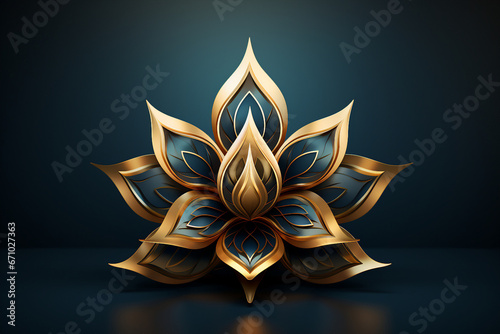Creative illustration generative ai picture zen lotus flower on water meditation harmony spirituality concept photo