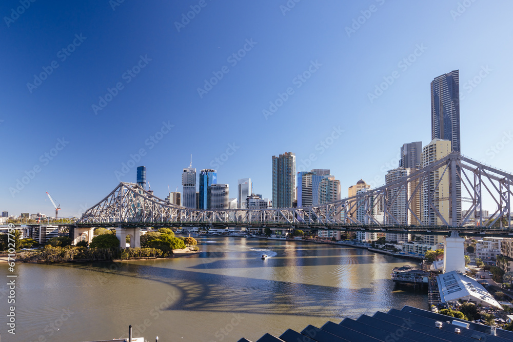 Obraz premium Story Bridge and Brisbane Skyline in Australia