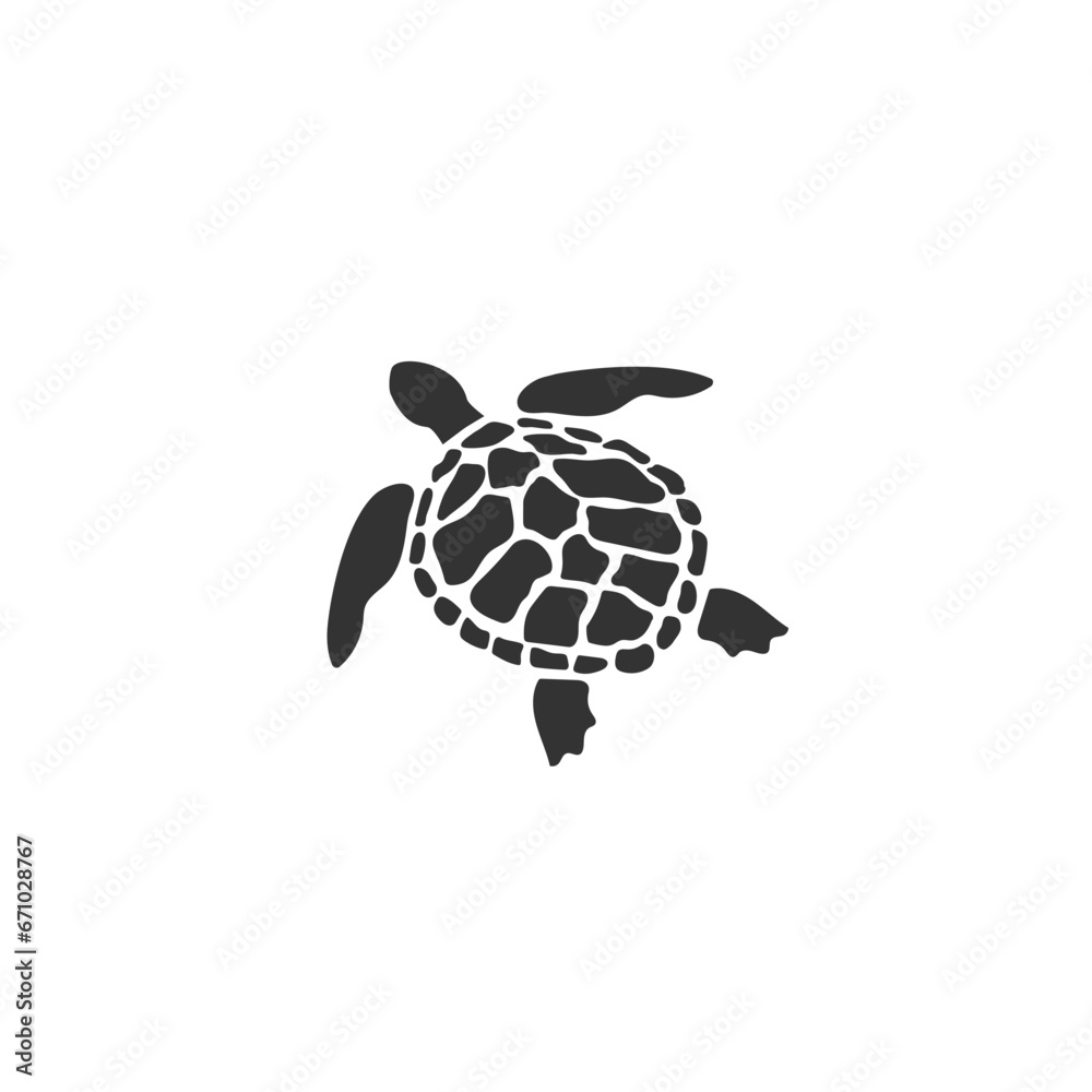 Fototapeta premium Turtle icon symbol. Premium quality isolated tortoise element in trendy style. Vector illustration