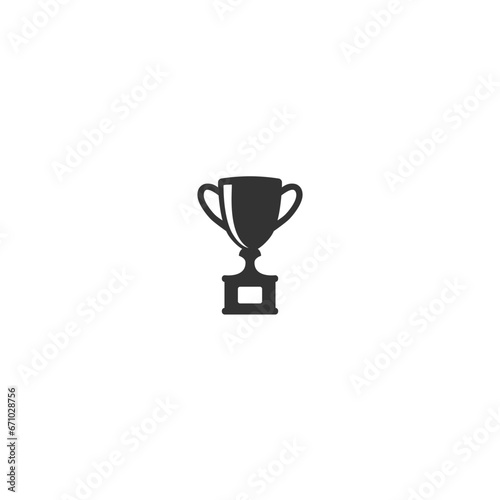 Trophy icon on white background. Vector