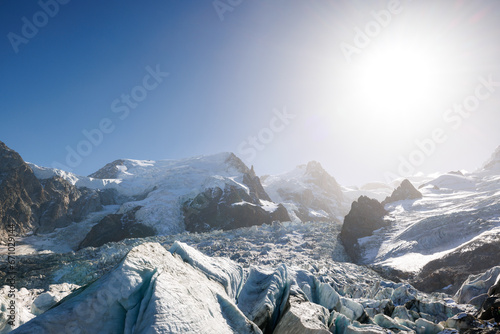 Glacier des Bossons seen from La Jonction in Chamonix photo