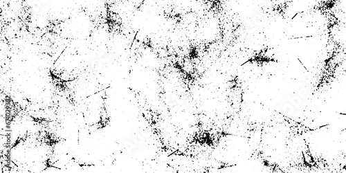 Grunge old detailed black abstract texture. Dots, spots, splashes, ink. Vector background.