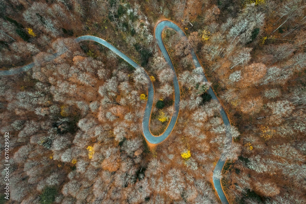 Landscape Drone footage taken in Autumn