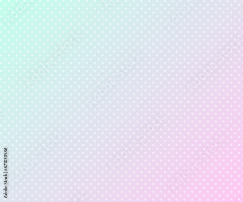 寒色系のパステルカラーのグラデーションと薄い水玉模様のかわいい背景 -  300×250比率