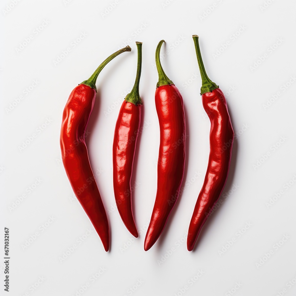 Chili isolated background, AI generated Image