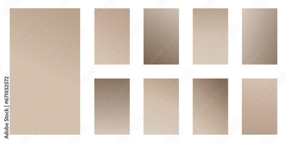 Nude soft gradient. Simple gradient background set Nude soft gradient. Simple gradient background set