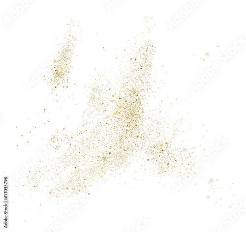 Gold Glitter Dust Transparent Background