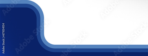 Blue business banner on white background