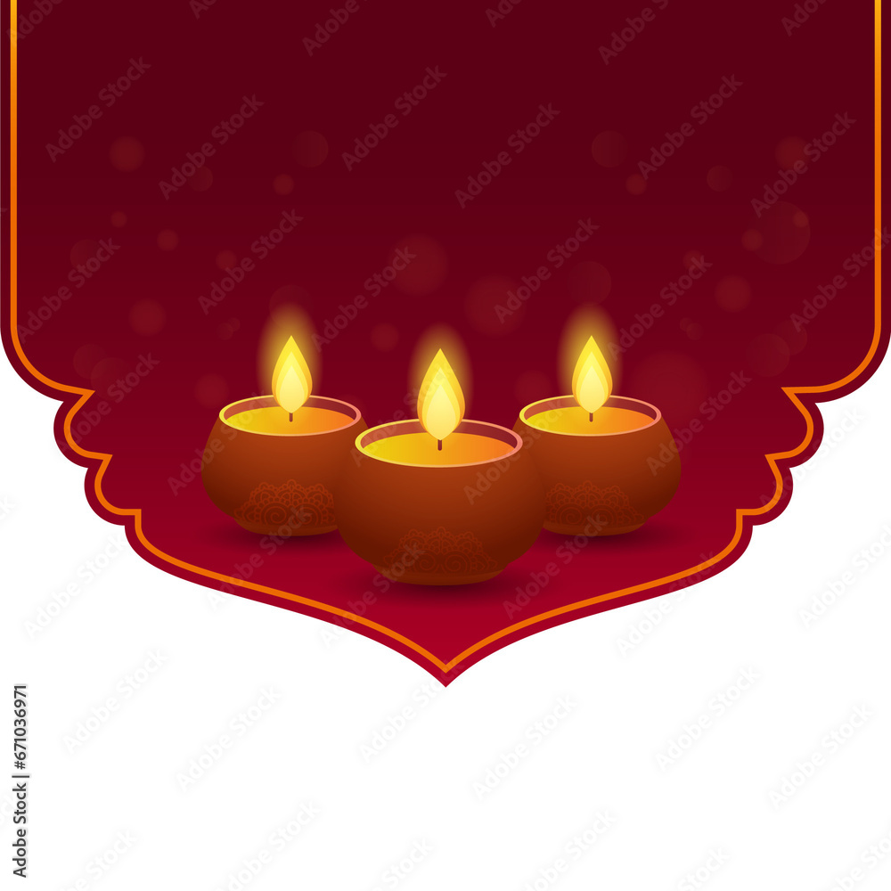 Happy Diwali Celebration Concept with Lit Oil Lamps (Diya) on Maroon Background. Happy Diwali Celebration Concept with Lit Oil Lamps (Diya) on Maroon Background.