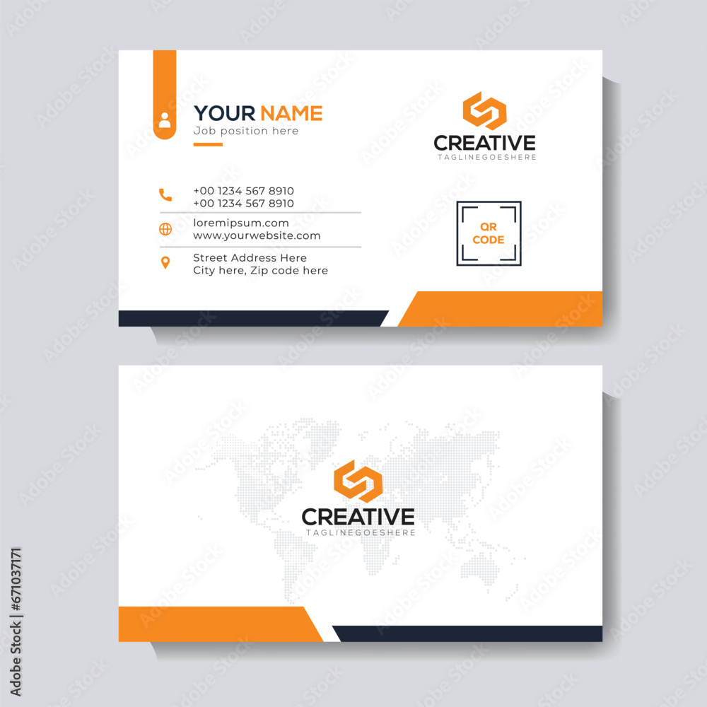 Vector creative modern business card