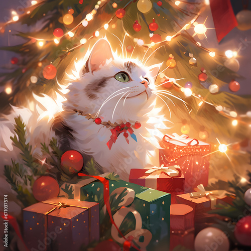 christmas tree with gifts