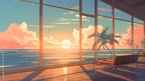 sunset on the beach