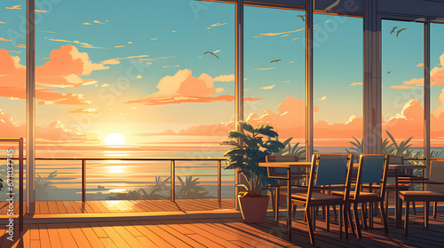 sunset on the beach