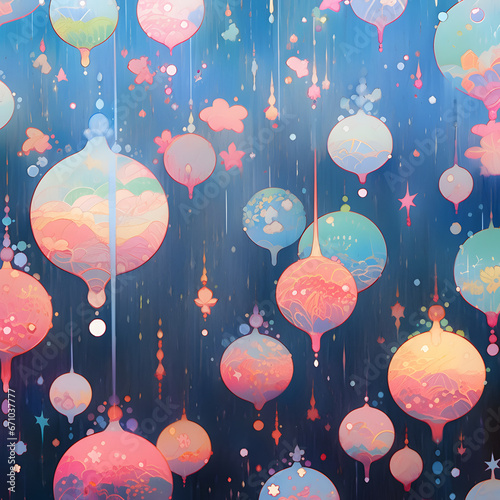 pattern with christmas balls