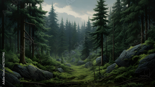 dark forest in the forest