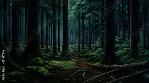 dark forest in the forest