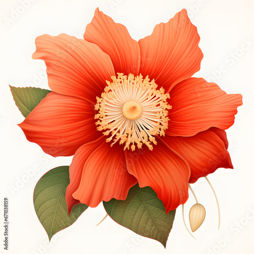 red dahlia flower