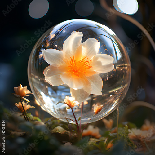 flower in the bubble