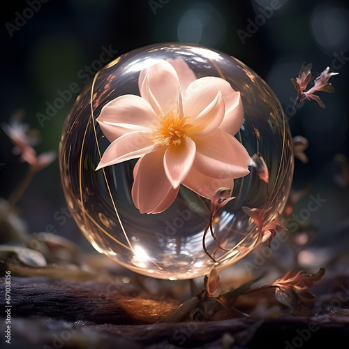 flower in the bubble
