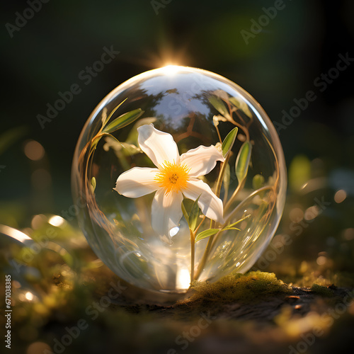 flower in the bubble