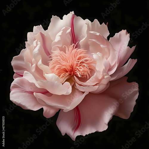 pink rose on black