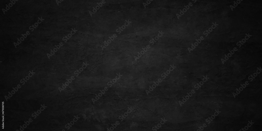 	
Black stone wall texture grunge rock surface. dark gray concrete background backdrop. wide panoramic banner. old wall stone for dark black distressed grunge background wallpaper rough concrete wall.