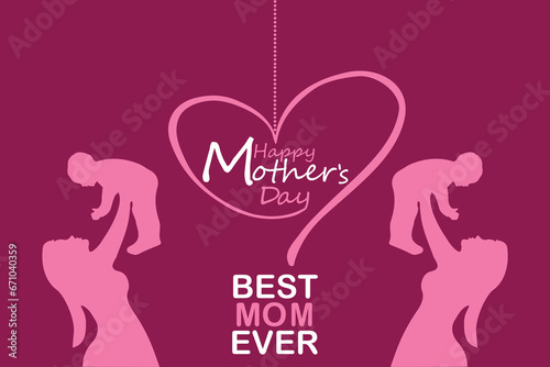 Happy Mother's Day. banner, Greeting card, poster