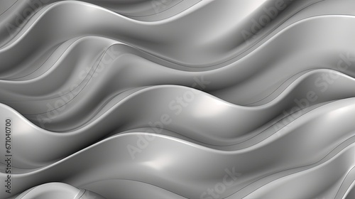  an abstract silver background with wavy lines in the middle of it. generative ai