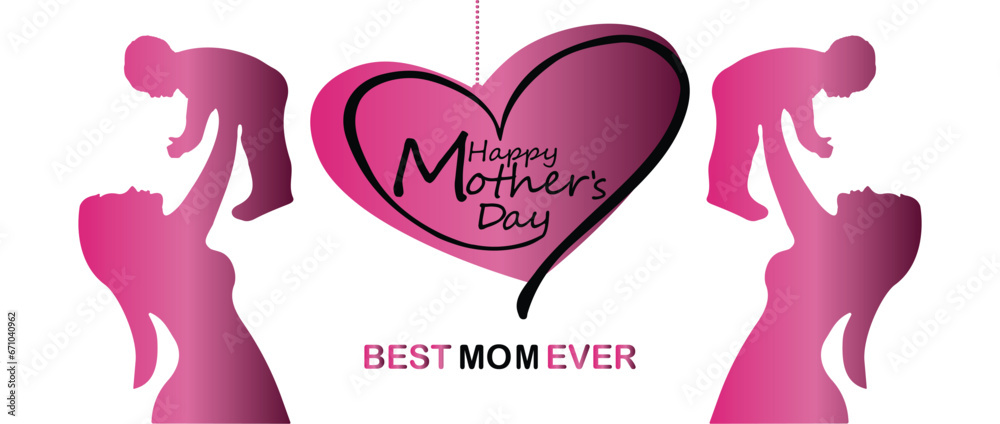 Happy Mother's Day. banner, Greeting card, poster Happy Mother's Day. banner, Greeting card, poster