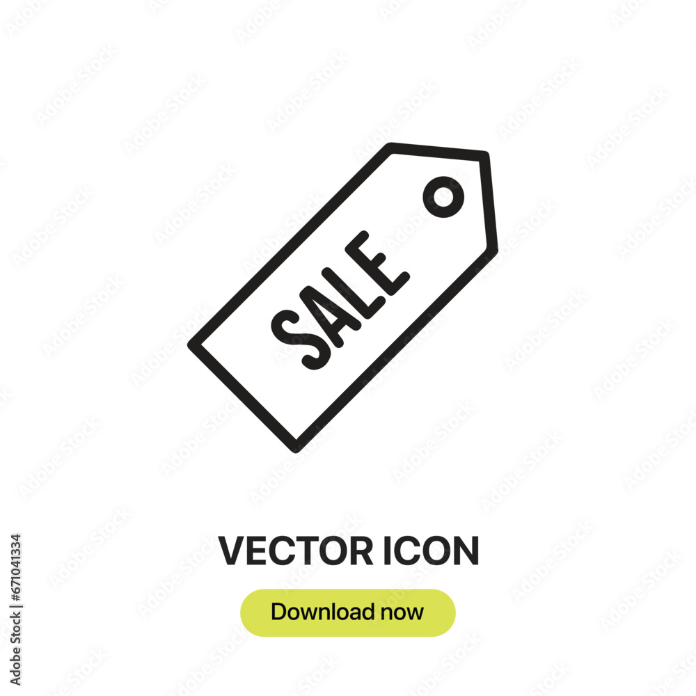 Sale icon vector. Linear-style sign for mobile concept and web design. Sale symbol illustration. Pixel vector graphics - Vector. Sale icon vector. Linear-style sign for mobile concept and web design. Sale symbol illustration. Pixel vector graphics - Vector.