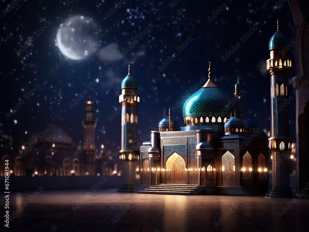 Islamic Mosque Ramadan Background  Concept Generative AI