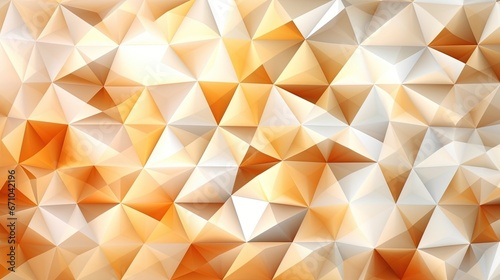  an abstract background with a lot of orange and white triangles.  generative ai
