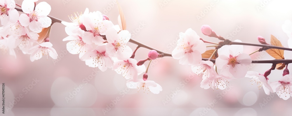Closeup Of Spring Blossom Branches With Bokeh Effect Closeup Of Spring Blossom Branches With Bokeh Effect