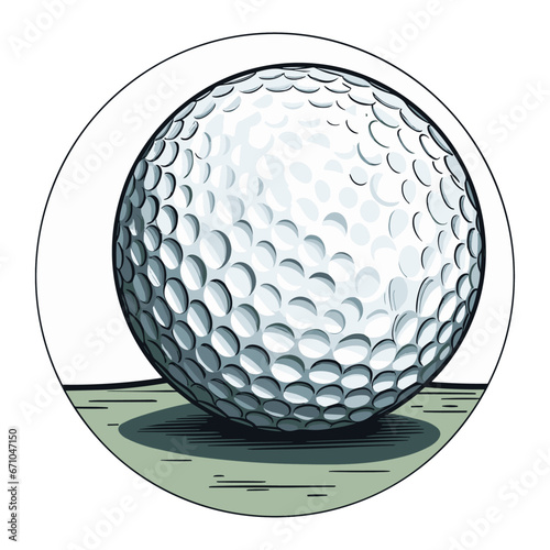 Golf ball icon, vector illustration, Generative Ai.