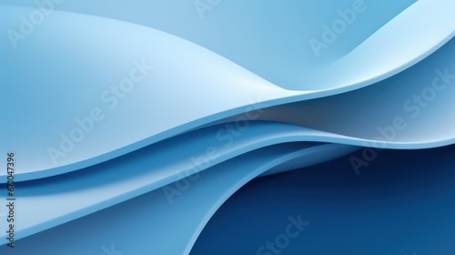 Luxury futuristic 3D abstract blue curved background. Shine gradient illustration, minimal. Digital luxury drawing for interior design, fashion textile, wallpaper, website