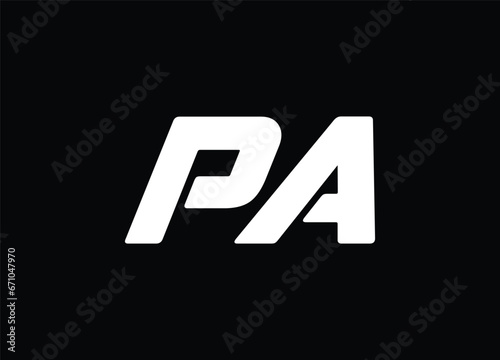 pa letter logo and monogram logo