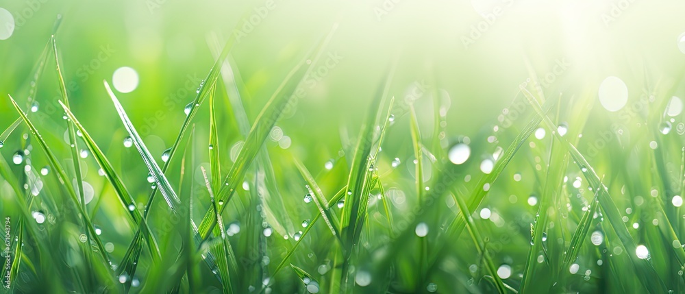 Original beautiful green grass background image in banner format Original beautiful green grass background image in banner format