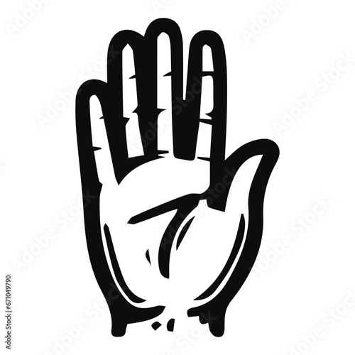 hand signal and sign language for communication photo