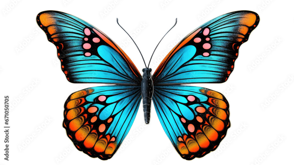 colorful Butterfly isolated on transparent background