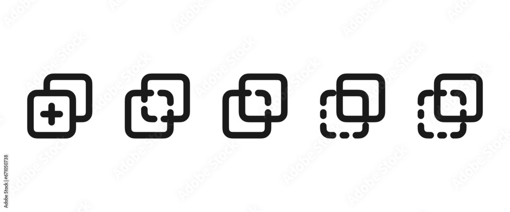 A set of material layer layouts isolated. Vector EPS 10 A set of material layer layouts isolated. Vector EPS 10