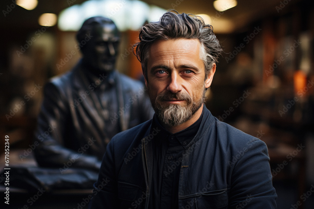 Portrait of a modern sculptor Portrait of a modern sculptor