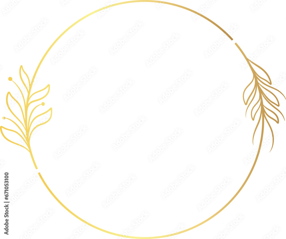 Luxury leaf circle for wedding Luxury leaf circle for wedding