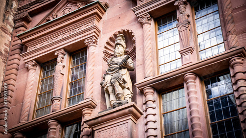 Statue on wall