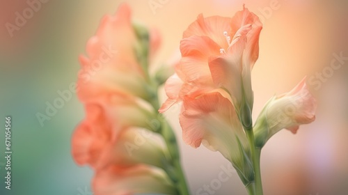  a close up of a flower with a blurry background. generative ai
