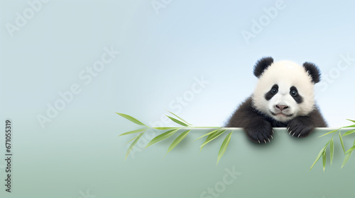 Baby Panda Background for Wildlife Protection Presentations and Environmental Awareness Campaigns.