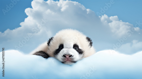 Baby Panda Background for Wildlife Protection Presentations and Environmental Awareness Campaigns.