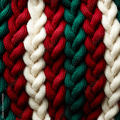 Colorful Textured Crochet Fabric in Macro Close-Up generated with AI