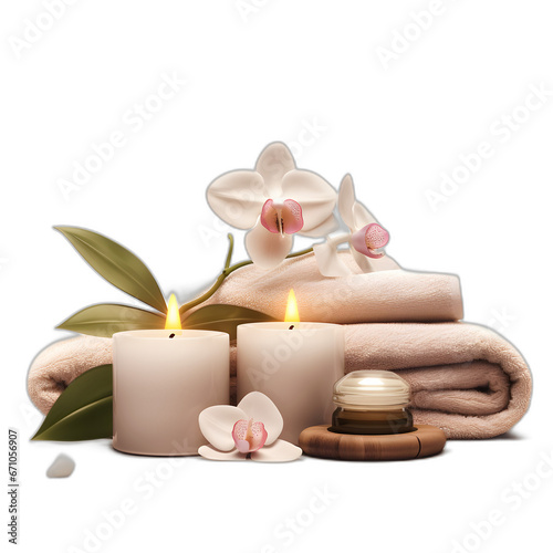 Spa day relaxation isolated on transparent or white background, png