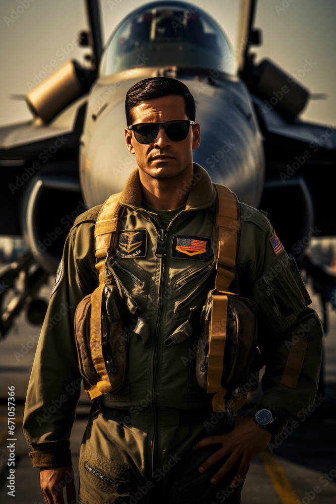 Portrait of a US Air Force fighter pilot