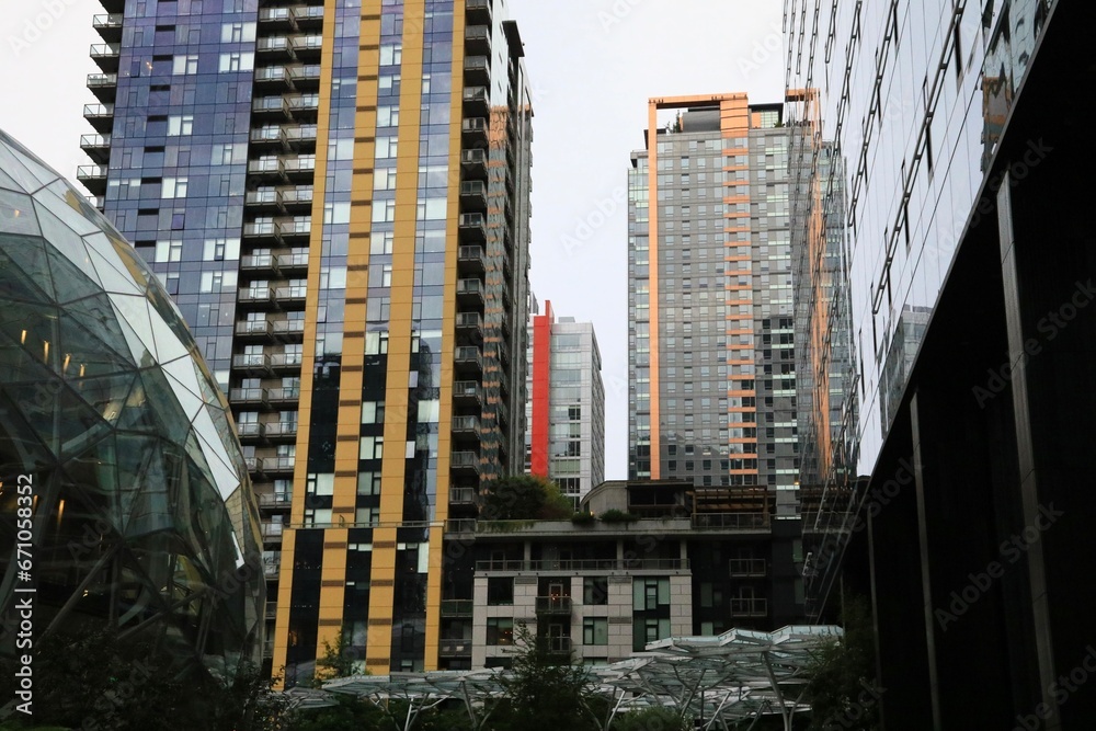 Amazon Prime Corporate headquarters. Built in 2018, The Amazon Spheres are spherical